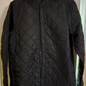 Under Armour Men's Button-up Fitted Coldgear Quilted Black Coat